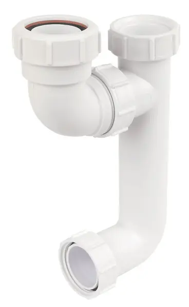 McAlpine Syfon P Przedłużony do Wanny Biały 40mm