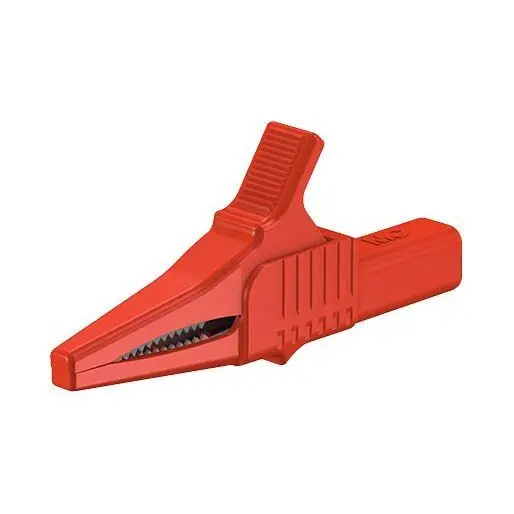 32A 4mm Insulated Crocodile Clip Red