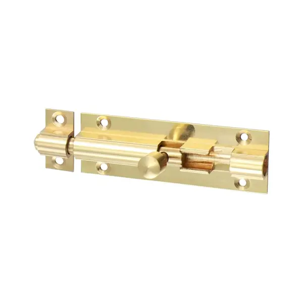 Timco Straight Barrel Bolt, Polished Brass, 75 x 25mm