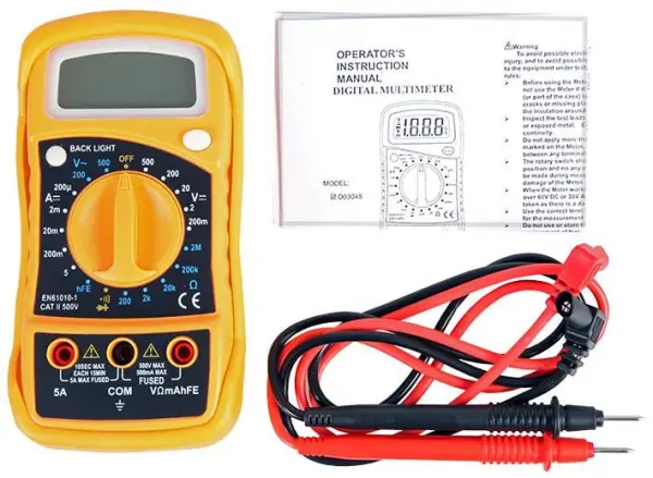 Duratool 500V AC/DC Handmatige Digitale Multimeter