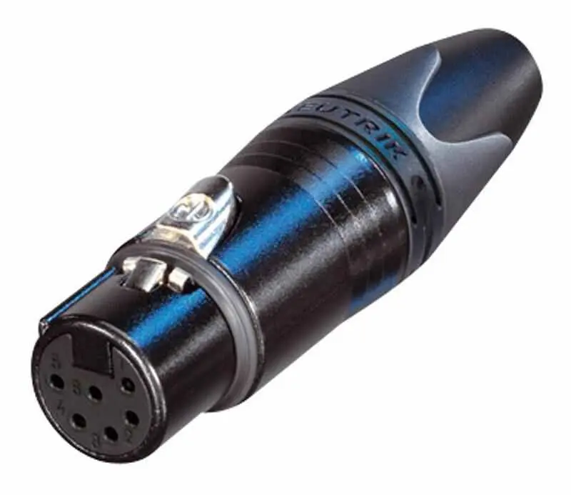 Neutrik XLR 6-Pole Socket, Black (Cable Mount)