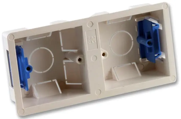 Pro Elec Dual 1+1 Inbouwdoos voor Gipsplaat, 35mm Inbouwhoogte