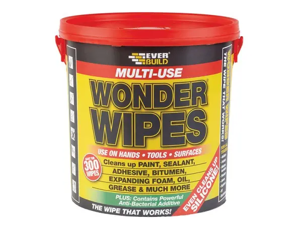 Lingettes géantes Everbuild Sika Wonder, antibactériennes, contenant de 300