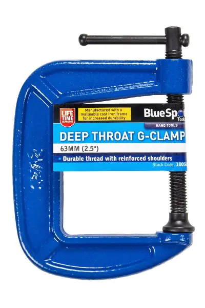 Blue Spot Tools 63mm深喉G型夹钳（2.5英寸）