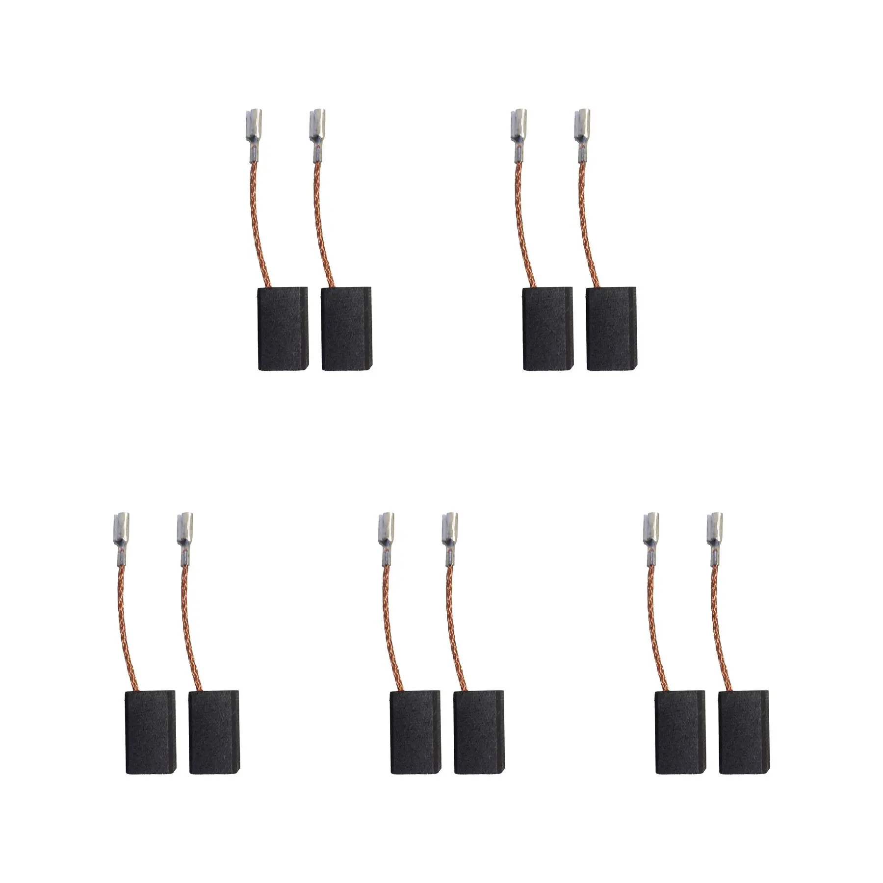 CarbonBr 5 Sets of 2x Carbon Brushes for Milwaukee Grinder (6x9x15.5mm)