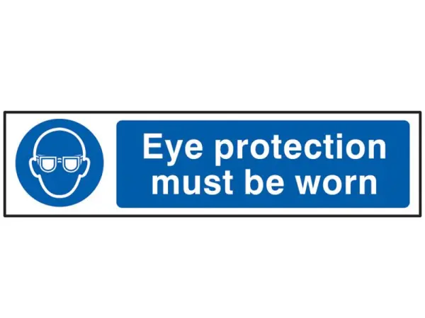 SCAN Eye Protection Must Be Worn PVC Sign 200x50mm