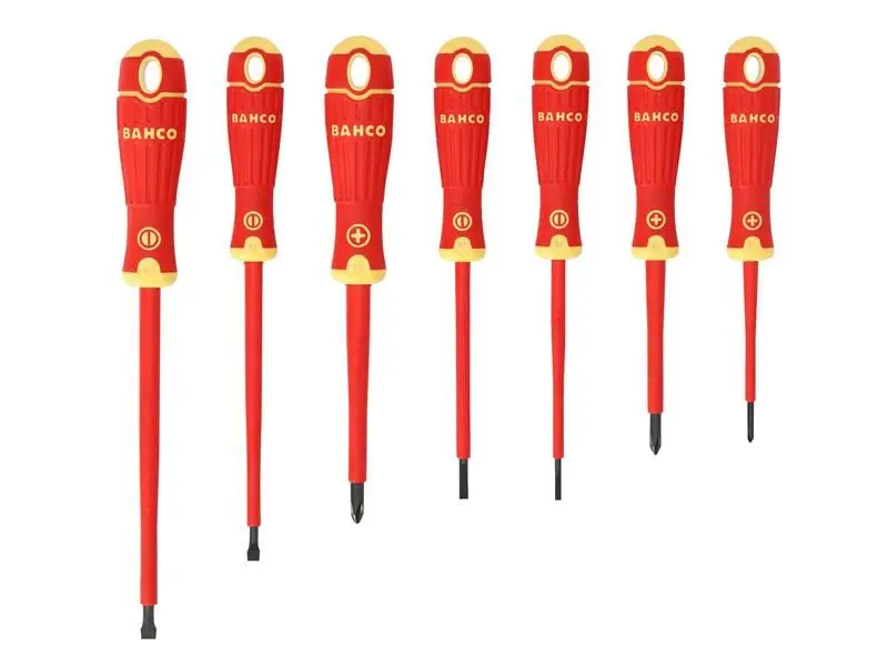 Bahco BAHCOFIT Insulated Screwdriver Set, 7-Piece, 1000V