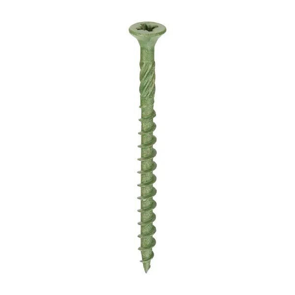 Timco PZ Double Countersunk Exterior Decking Screws, 4.5x60mm, Green, 1500 Pack