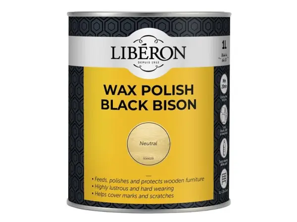 Liberon Black Bison Neutrální vosková pasta pro dřevo 1kg