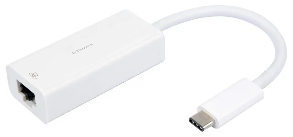 VIVANCO Adaptador USB-C a Gigabit Ethernet, 100mm