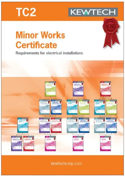 KEWTECH Minor Works Electrical Certificates - Pack of 40