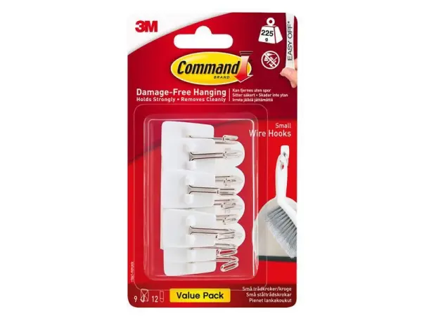 Command™ Weiße Drahthaken Vorratspackung (9er Pack)