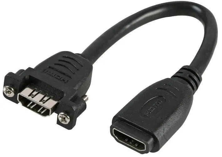 Pro Signal パネルマウントHDMIメス-メスケーブル 150mm ハイスピード ブラック