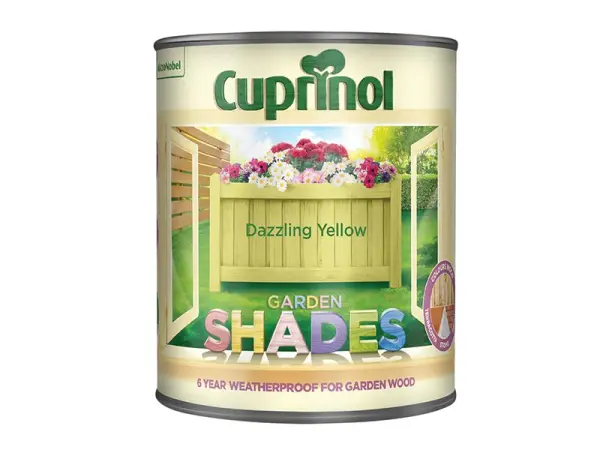 Cuprinol Garden Shades Dazzling Yellow Wood Stain, 1L
