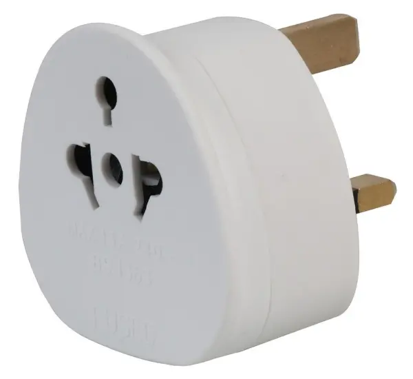 PRO ELEC Worldwide to UK Travel Adaptor, White, 13A Fuse
