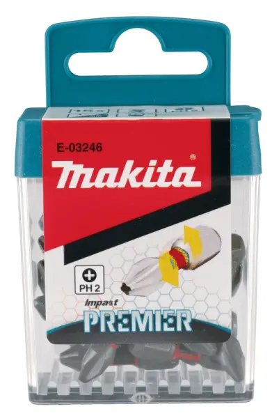 Makita Impact Premier PH2 Torsion Bit Set - PH2 25mm 15pc
