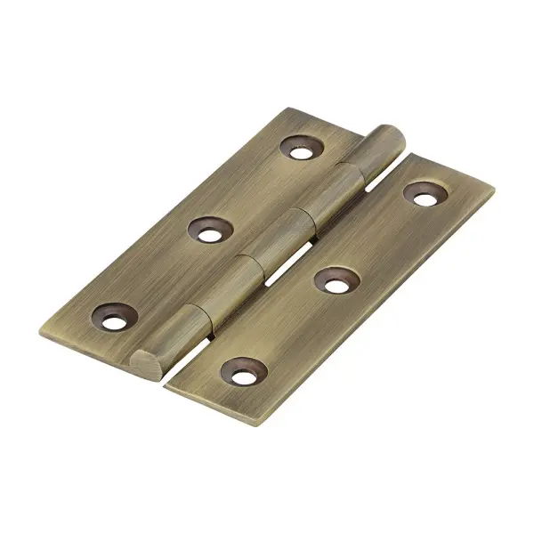 Timco Solid Drawn Brass Hinge, Antique Brass, 75x40mm, 2-Pack