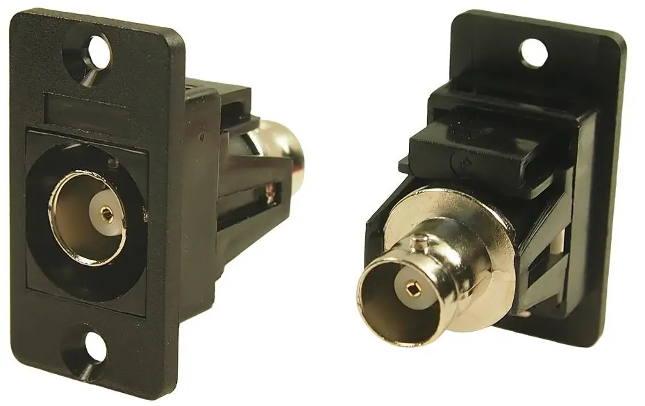 CLIFF Connecteur Panneau BNC Femelle à Femelle, 50 Ohm, Noir