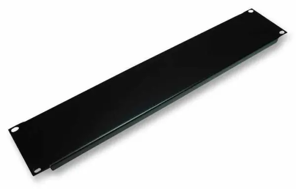 PENN ELCOM 19-inch Blank Rack Panel - 2U Flanged, Black