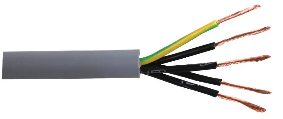PRO ELEC Cable de Control 5 Núcleos YY, 0.75mm², 50m, Gris PVC