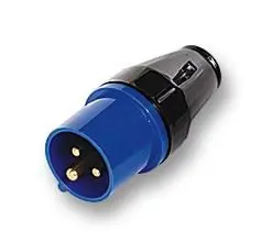 Walther 16A 230V Cable Mount CEE Plug, 2P+E, IP44, Black