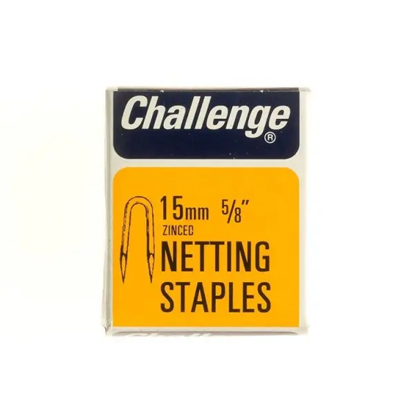 Challenge Zinc Plated Netting Staples 15mm 40g