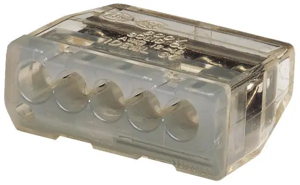 IDEAL 5ポートプッシュイン式ワイヤーコネクター 24A 4mm² グレー