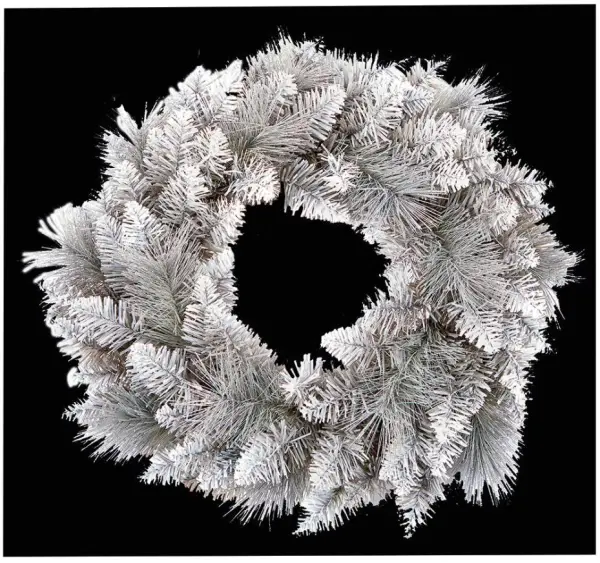 Pro Elec 50cm Silver Tip Christmas Wreath