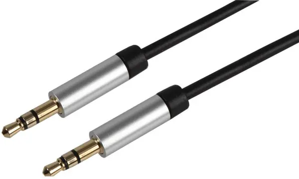 PRO SIGNAL Slim 3.5mm Stereo Jack to Jack Lead 1.5m Black