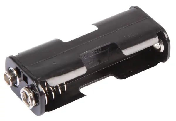 Multicomp Pro 2x AA Battery Holder, Coil Spring Contacts, 26x58mm