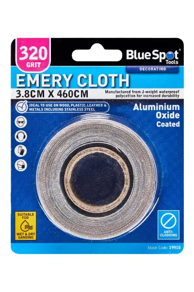 Blue Spot Tools 320目金刚砂布 3.8厘米×460厘米 专业打磨布