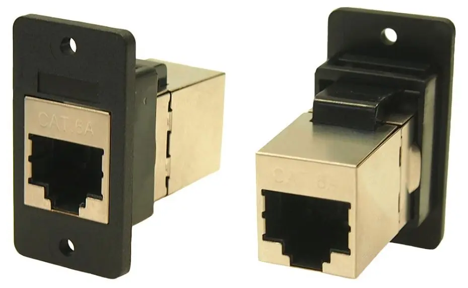 CLIFF RJ45 Cat6a シールドソケット スルーコネクタ 2.5mm穴