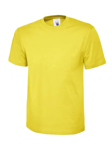 Uneek - Klasik T-Shirt Uniseks - Warna Reaktif - Kuning - Saiz M