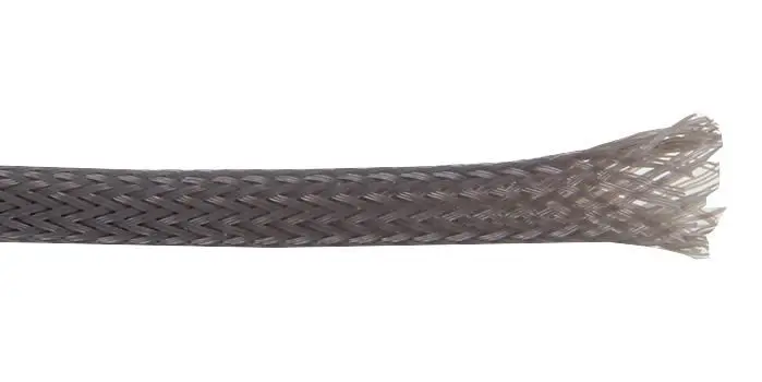 PRO POWER Polyester Expandable Braided Sleeving, 3mm Dia, 5m, Grey