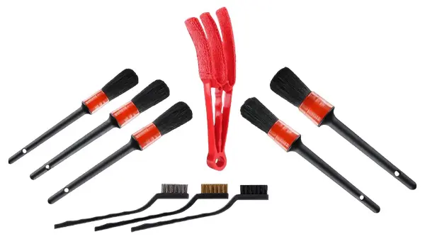 SIMPLY 9 Piece Car Detailing Brush Set