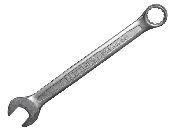 Faithfull Combination Spanner, CV Steel, 15mm, Satin Finish