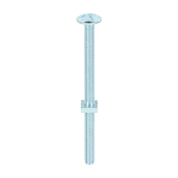 Timco Roofing Bolts with Square Nuts, M8 x 120mm, Zinc, 50-Pack