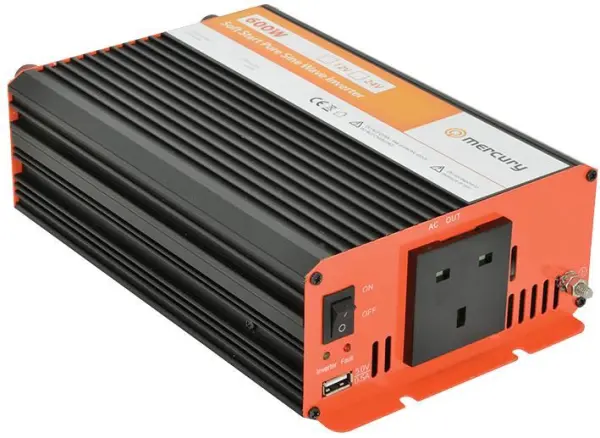 MERCURY 12V Soft Start Pure Sine Wave Inverter 600W