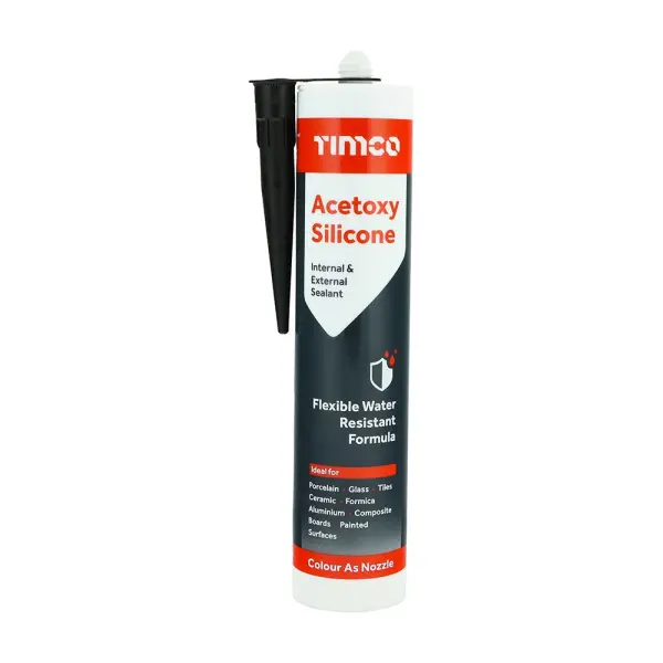 Timco Acetoxy Silikon – Schwarz (300ml - 1 Stück)