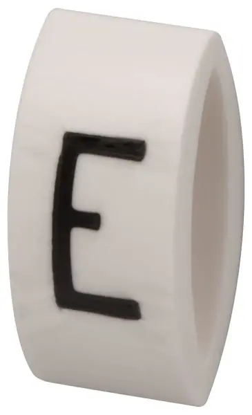 Multicomp Pro Tie On Cable Marker E, Black/White, Pack of 100