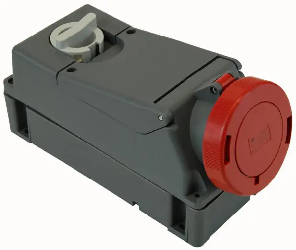 PRO ELEC - Πρίζα CEE 32A 3P+N+E με Διακόπτη και RCD/MCB, Κόκκινη