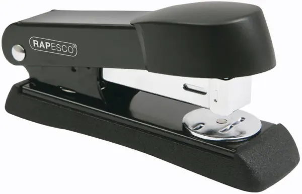 Rapesco Minno R5 Half Strip Metal Stapler, Black, 126x30mm