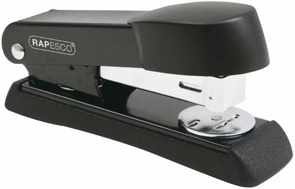 Rapesco Minno R5 Half Strip Metal Stapler, Black, 126x30mm