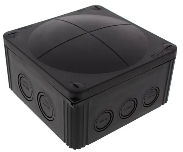 WISKA תיבת צומת Combi 1010 שחורה - IP66/67, 140x140x82 מ״מ