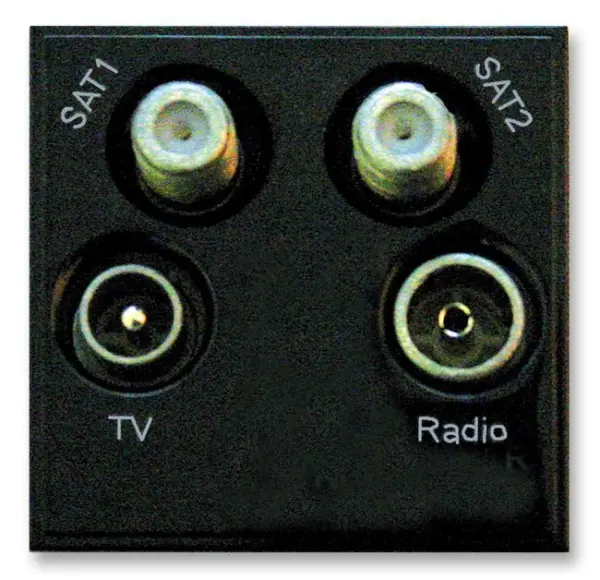 TRIAX Quadplexed TV/FM-DAB/SATx2 Euro Module, Black