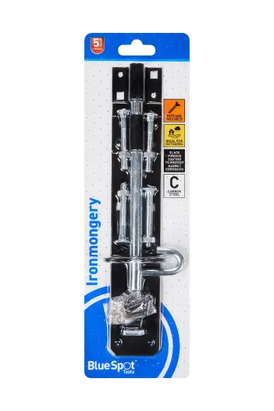 Blue Spot Tools Brenton 螺栓 200毫米 黑色粉末涂层 耐用安全