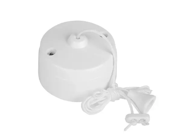 Dencon White Ceiling Pull Switch, 1-Way 6A