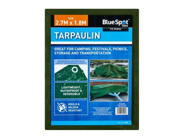 Blue Spot Tools - Tarpaulin Hijau 2.7 x 1.8m
