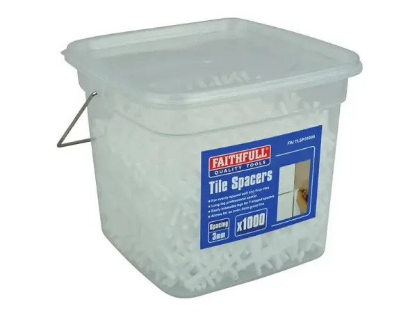 Faithfull 3mm Long Leg Tile Spacers (Tub of 1000)