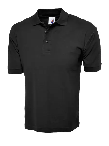 Polo unisexe en coton riche Uneek, Noir, XL